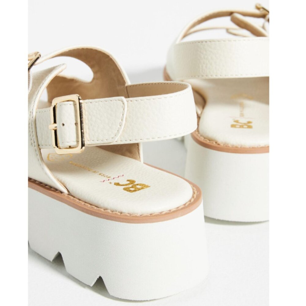 Anthropologie BC Footwear It's Happening Vegan Leather Sandal Women's Size 7.5 - Picture 4 of 14